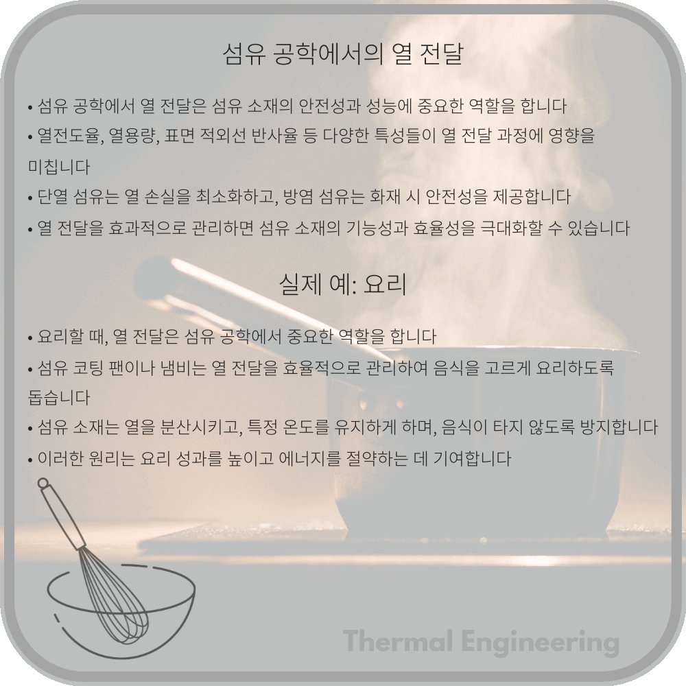 섬유 공학에서의 열 전달