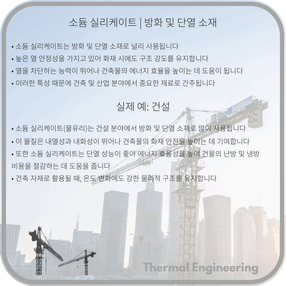 소듐 실리케이트 | 방화 및 단열 소재