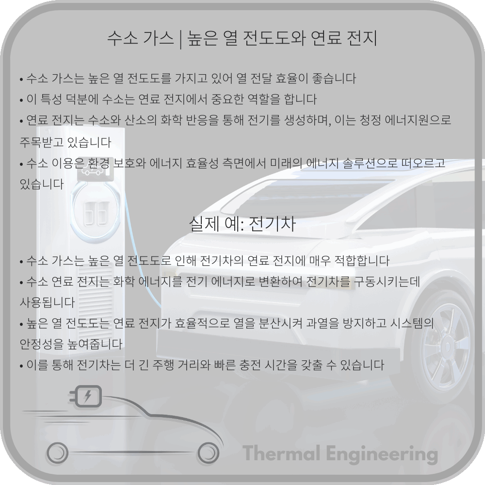 수소 가스 | 높은 열 전도도와 연료 전지
