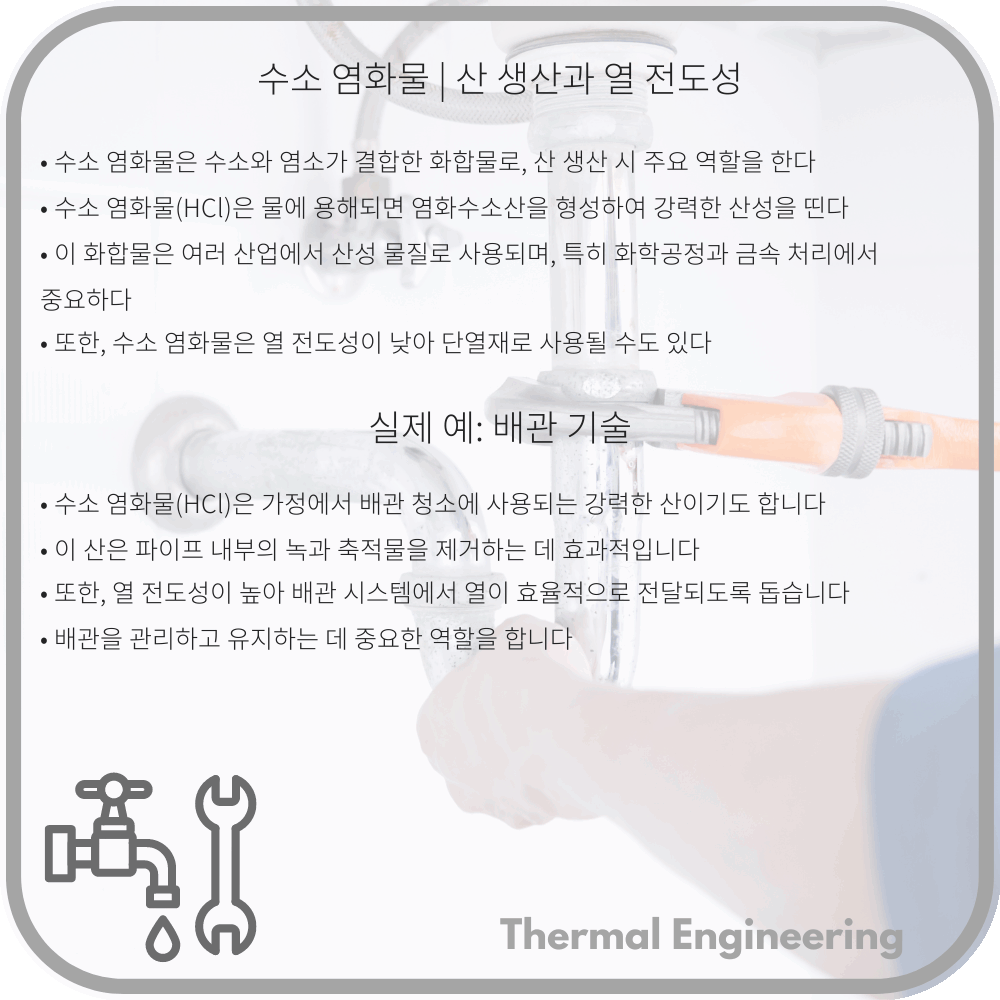 수소 염화물 | 산 생산과 열 전도성