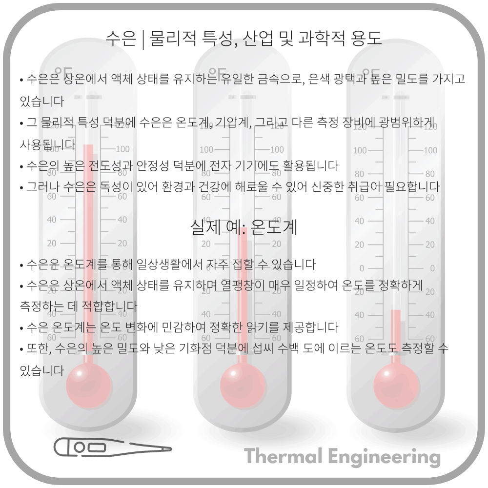 수은 | 물리적 특성, 산업 및 과학적 용도