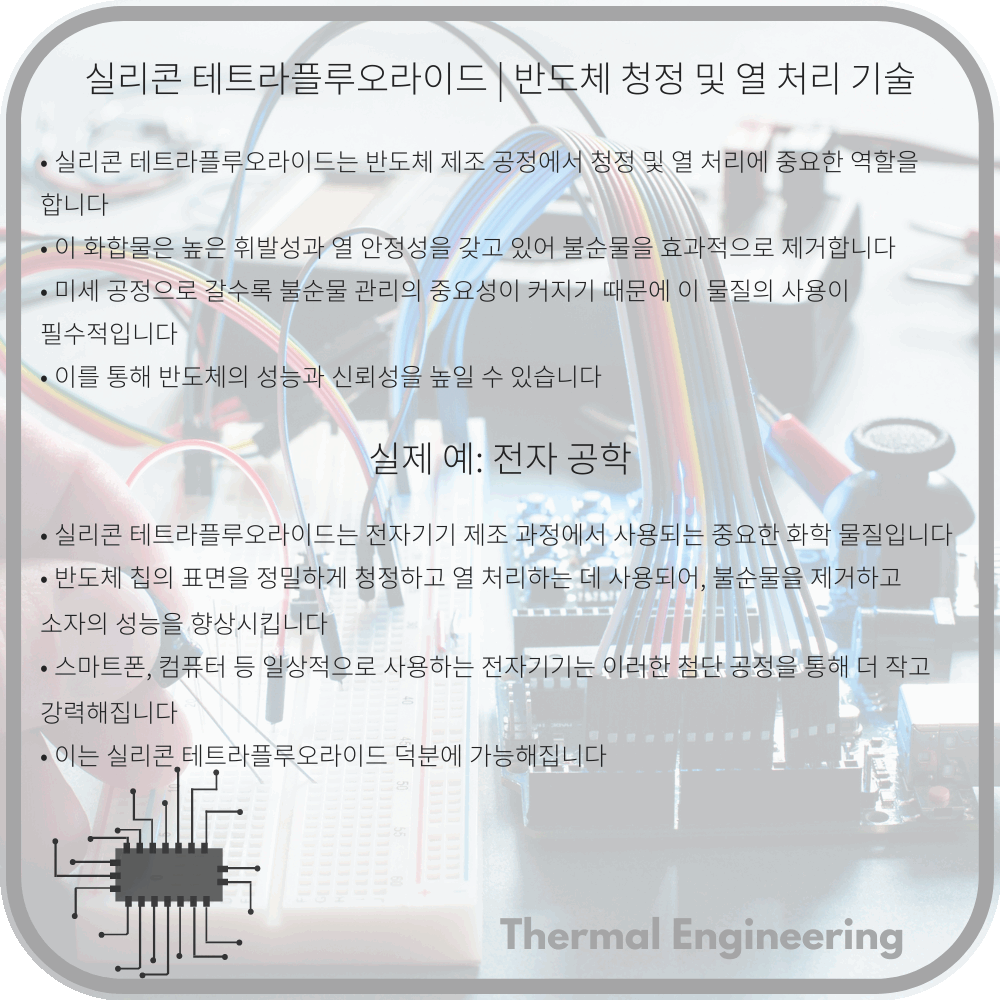 실리콘 테트라플루오라이드 | 반도체 청정 및 열 처리 기술