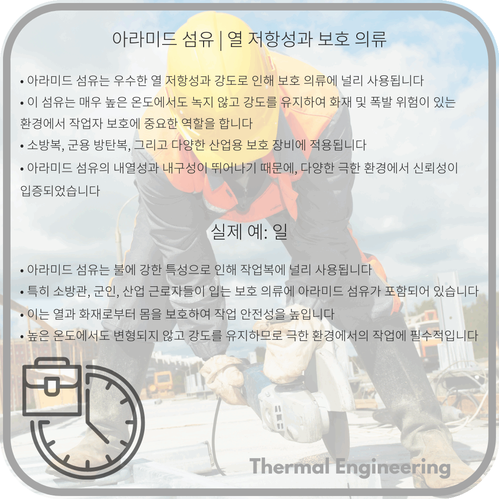 아라미드 섬유 | 열 저항성과 보호 의류