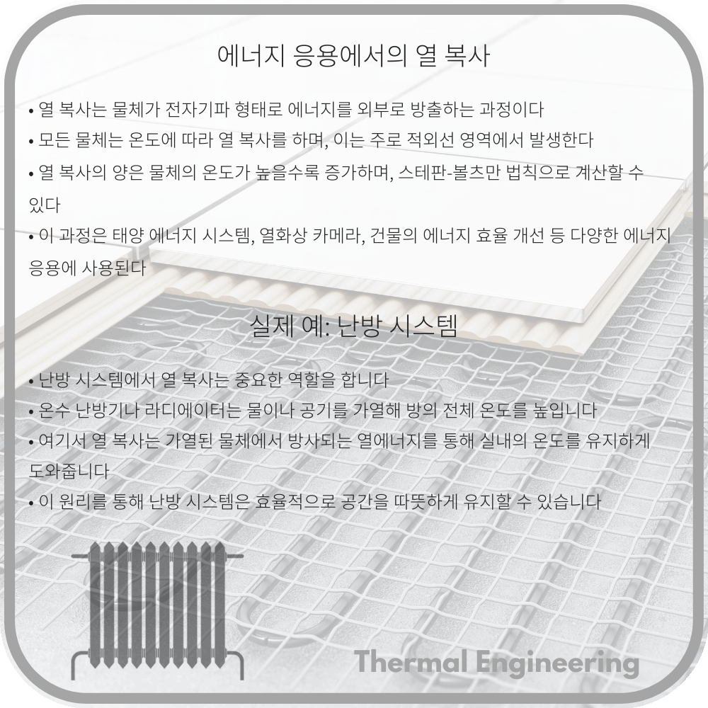 에너지 응용에서의 열 복사