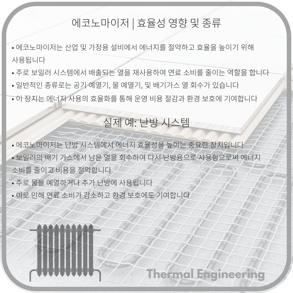 에코노마이저 | 효율성 영향 및 종류