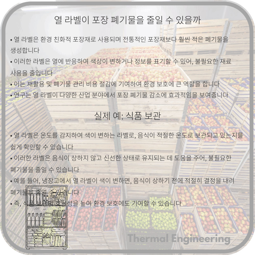 열 라벨이 포장 폐기물을 줄일 수 있을까