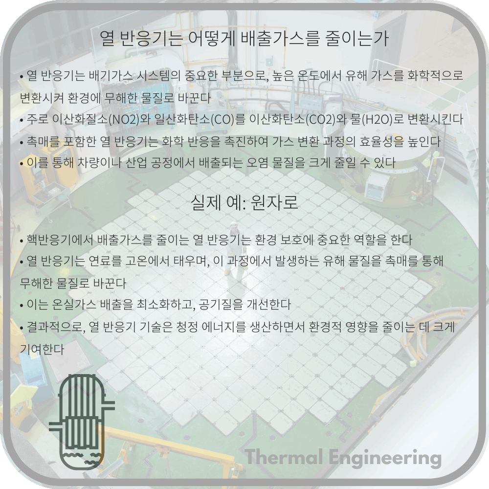 열 반응기는 어떻게 배출가스를 줄이는가