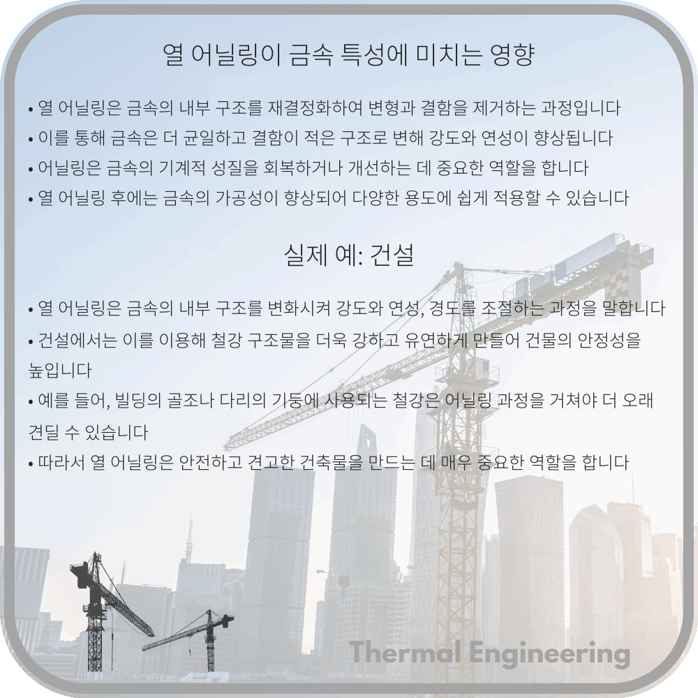 열 어닐링이 금속 특성에 미치는 영향