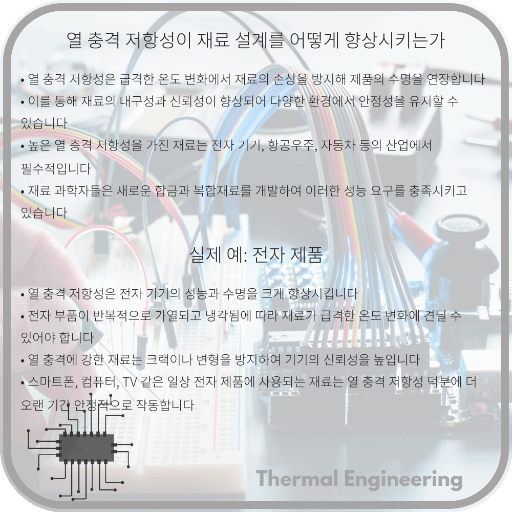 열 충격 저항성이 재료 설계를 어떻게 향상시키는가