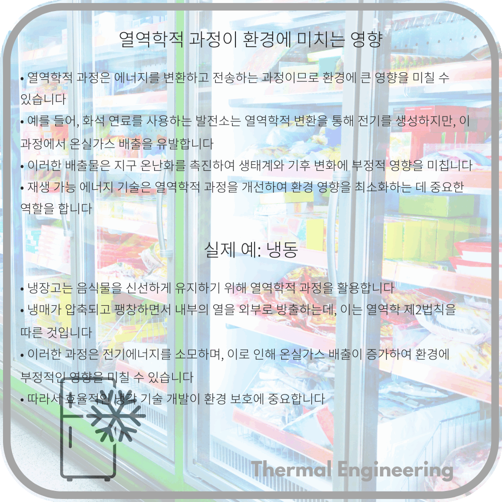 열역학적 과정이 환경에 미치는 영향