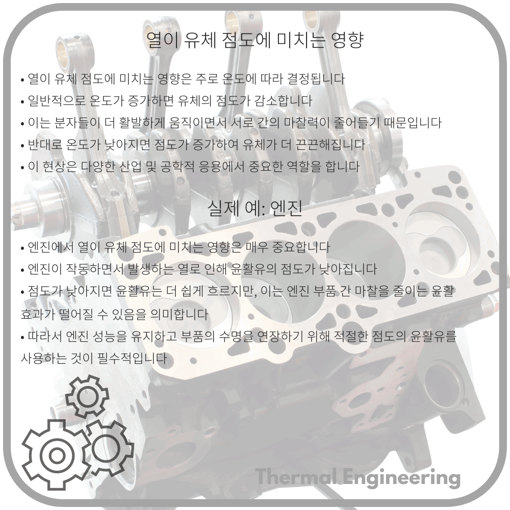 열이 유체 점도에 미치는 영향