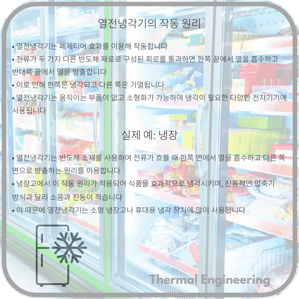 열전냉각기의 작동 원리