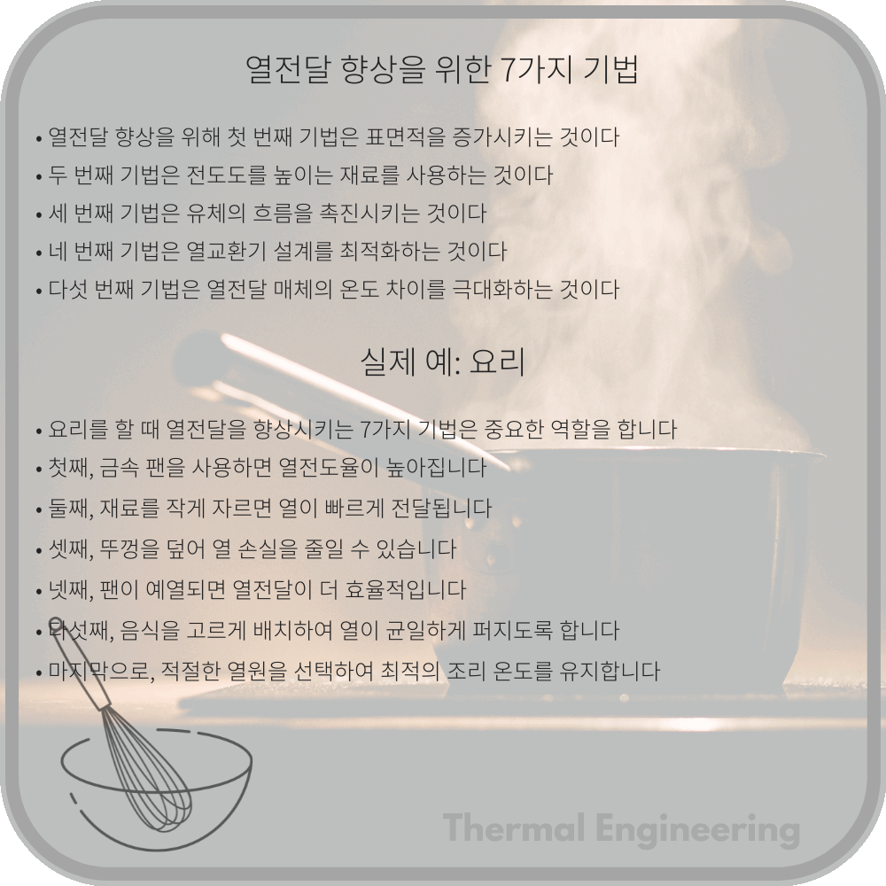 열전달 향상을 위한 7가지 기법