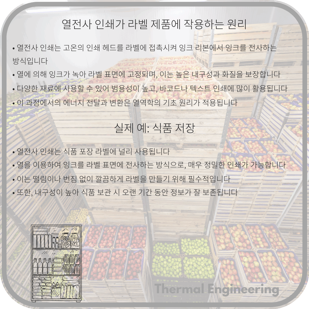 열전사 인쇄가 라벨 제품에 작용하는 원리
