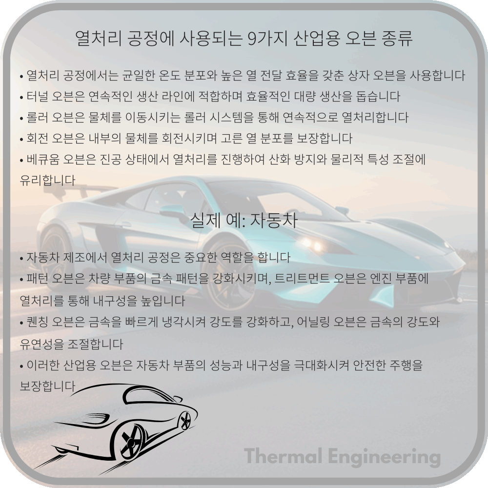 열처리 공정에 사용되는 9가지 산업용 오븐 종류