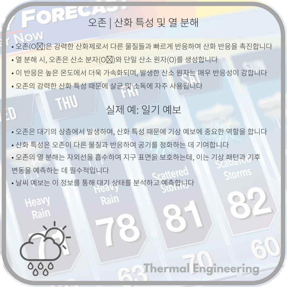 오존 | 산화 특성 및 열 분해