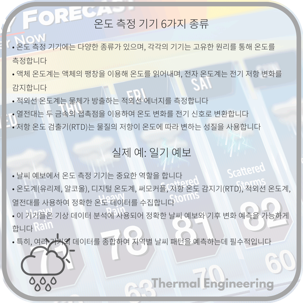 온도 측정 기기 6가지 종류