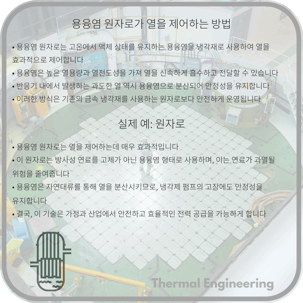 용융염 원자로가 열을 제어하는 방법