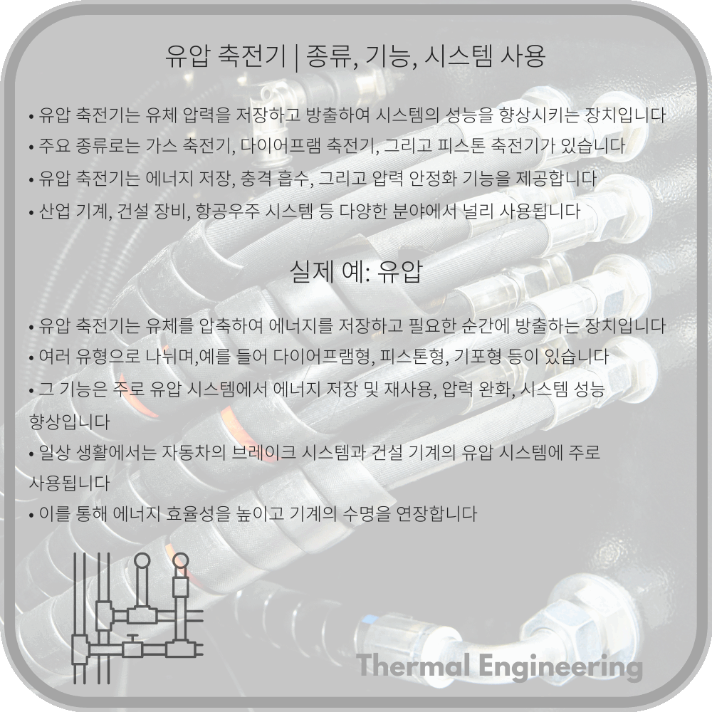 유압 축전기 | 종류, 기능, 시스템 사용