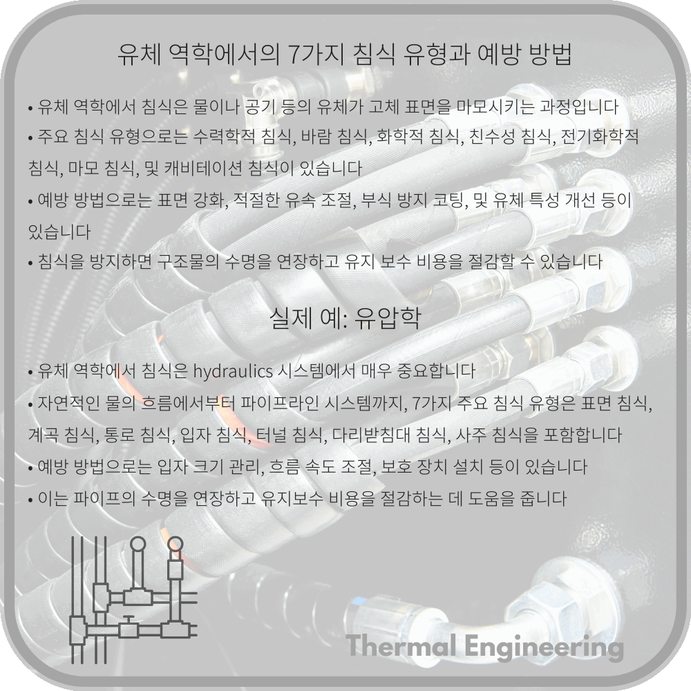 유체 역학에서의 7가지 침식 유형과 예방 방법