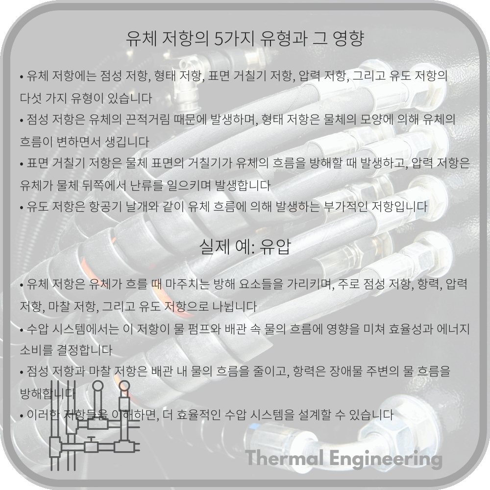 유체 저항의 5가지 유형과 그 영향