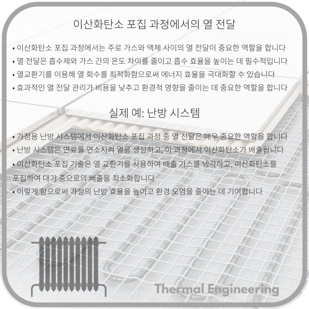 이산화탄소 포집 과정에서의 열 전달