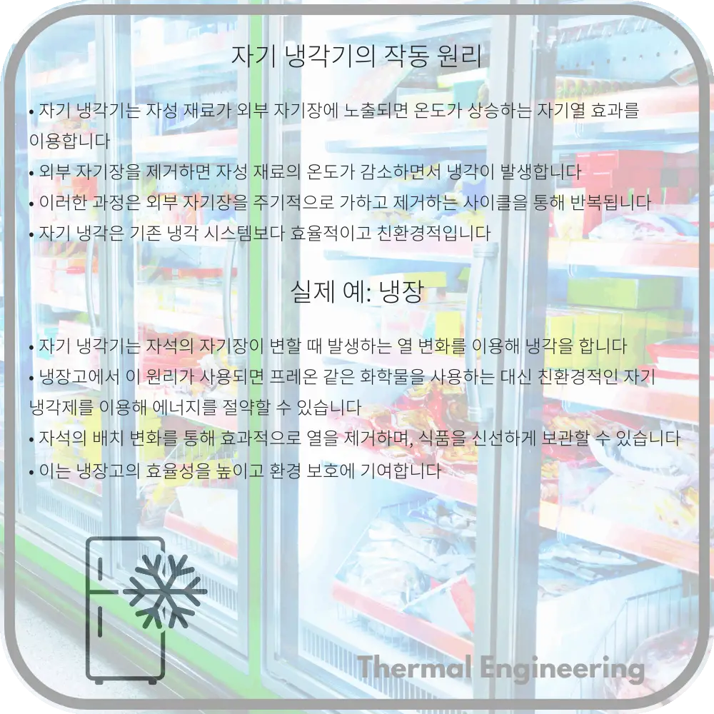 자기 냉각기의 작동 원리