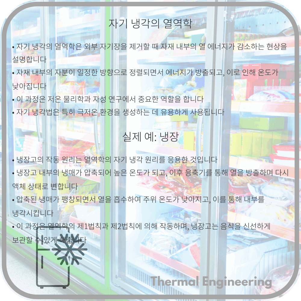 자기 냉각의 열역학