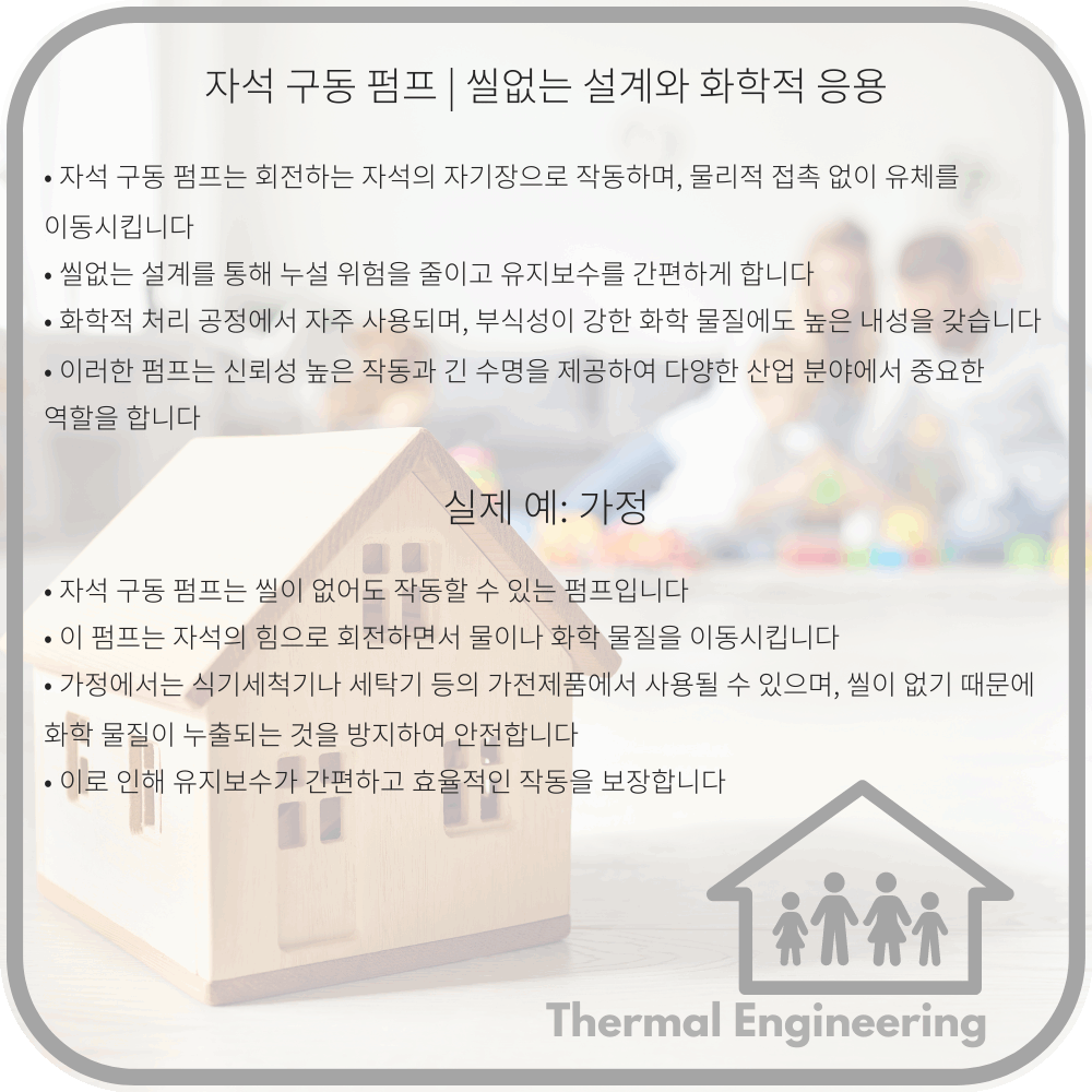 자석 구동 펌프 | 씰없는 설계와 화학적 응용