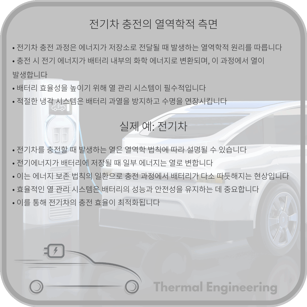전기차 충전의 열역학적 측면