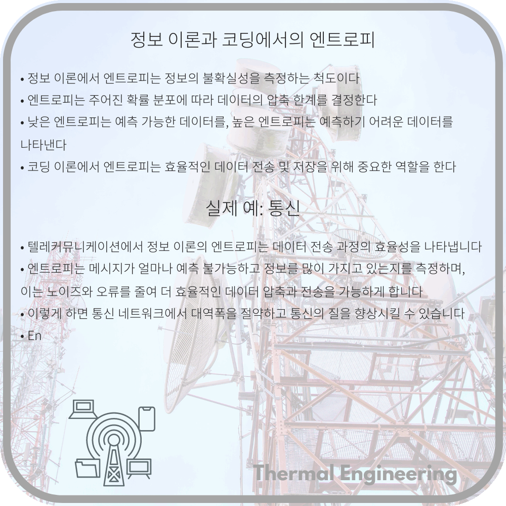 정보 이론과 코딩에서의 엔트로피