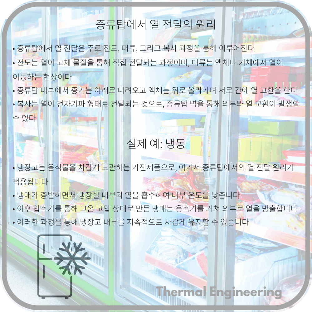 증류탑에서 열 전달의 원리