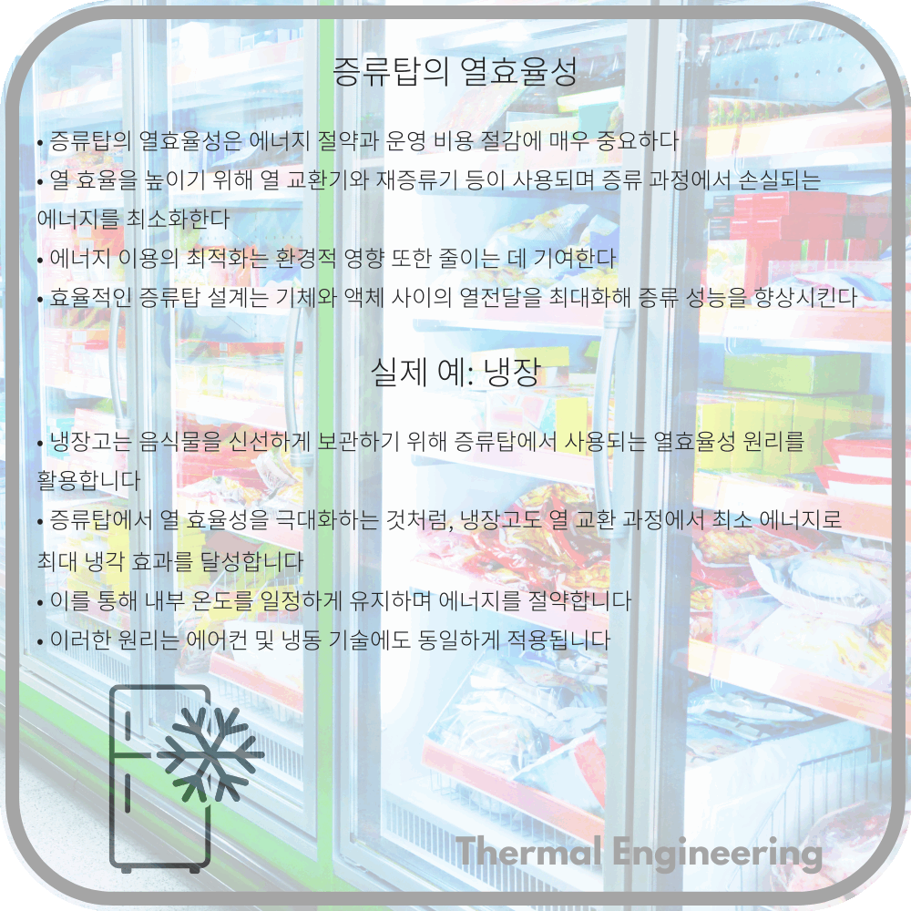 증류탑의 열효율성