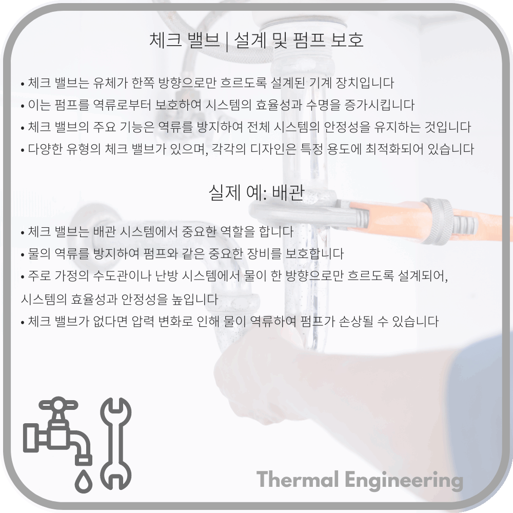 체크 밸브 | 설계 및 펌프 보호