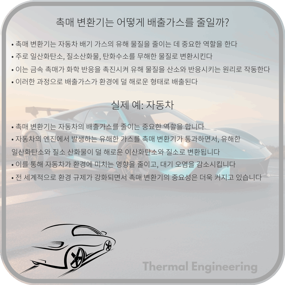 촉매 변환기는 어떻게 배출가스를 줄일까?