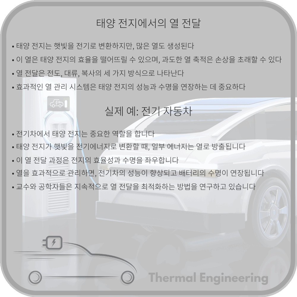 태양 전지에서의 열 전달