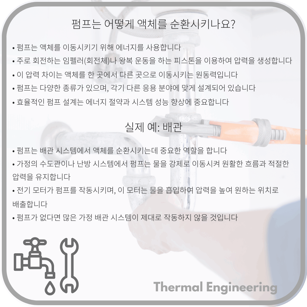 펌프는 어떻게 액체를 순환시키나요?