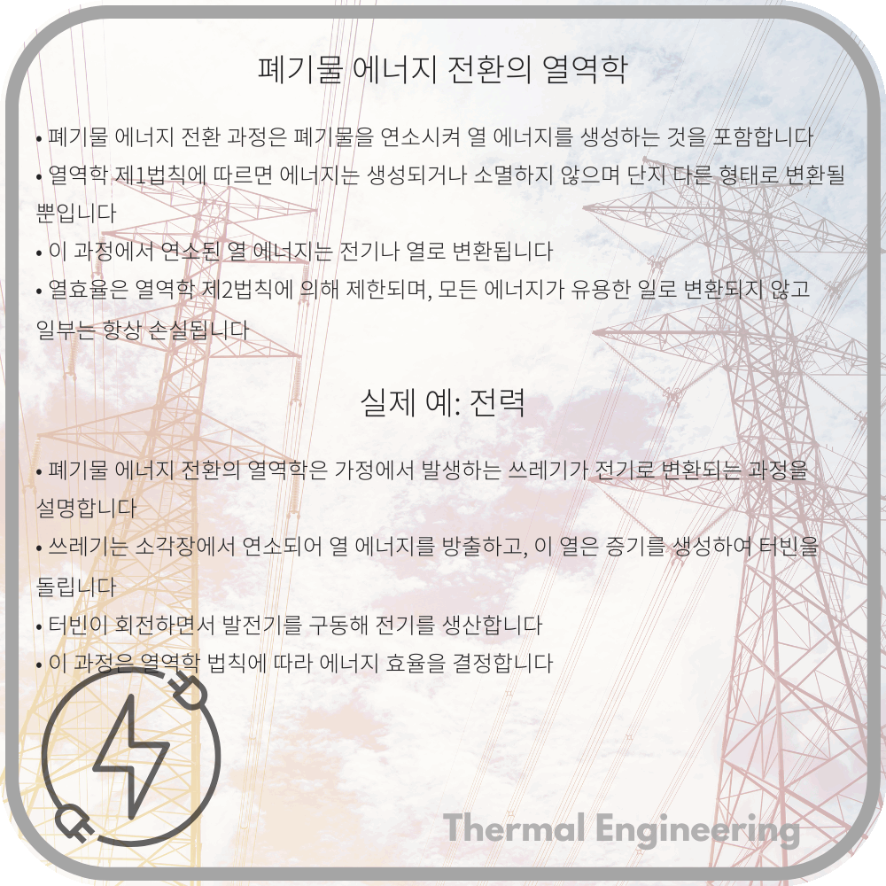 폐기물 에너지 전환의 열역학