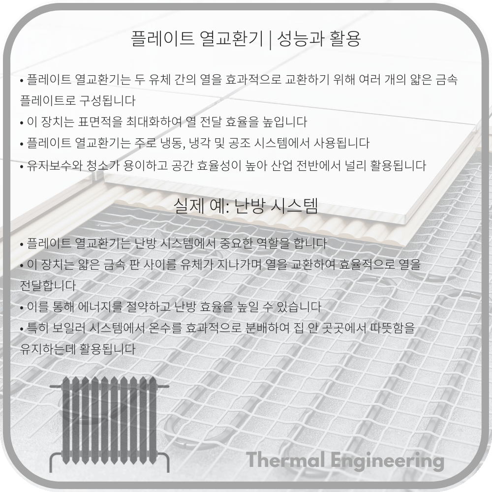 플레이트 열교환기 | 성능과 활용