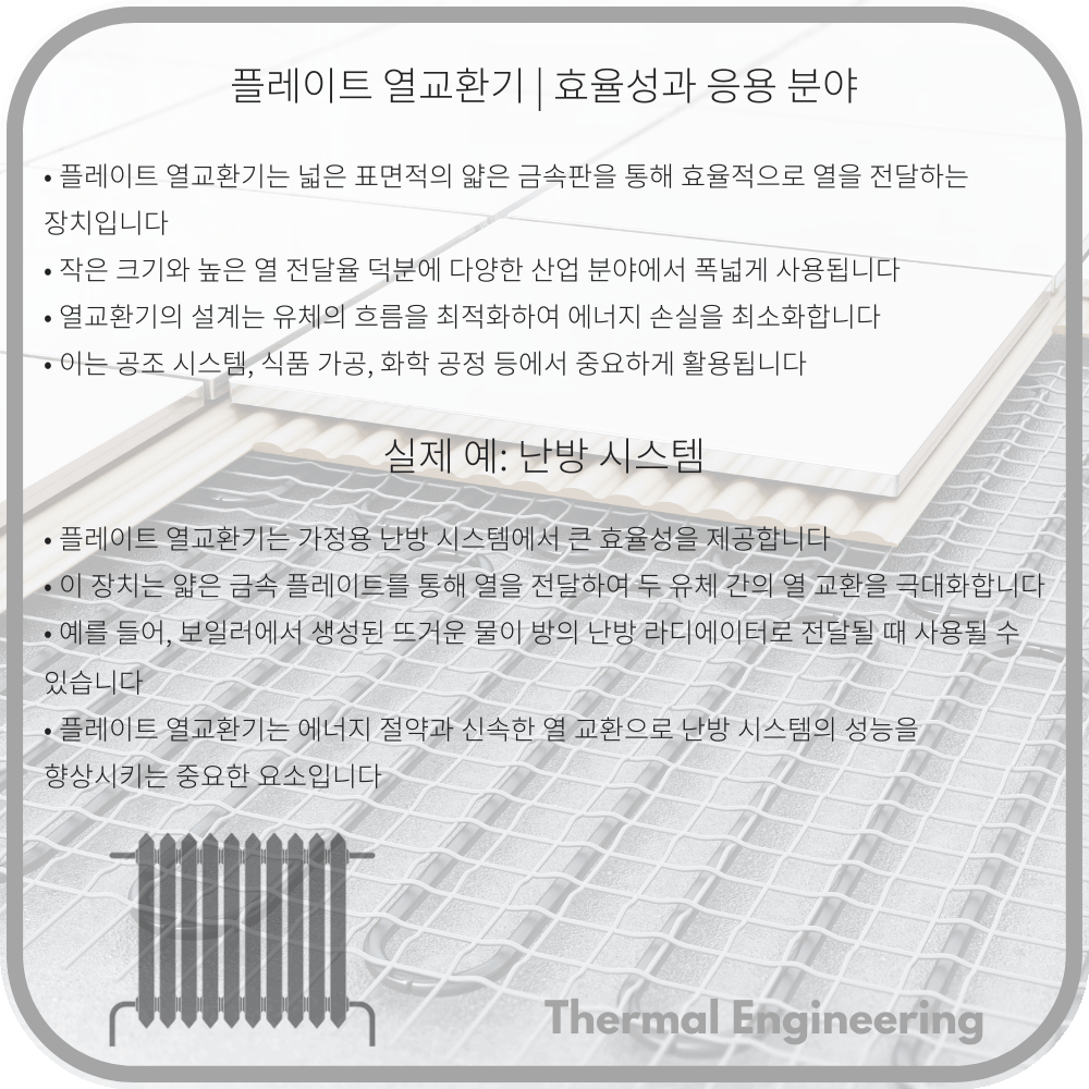 플레이트 열교환기 | 효율성과 응용 분야