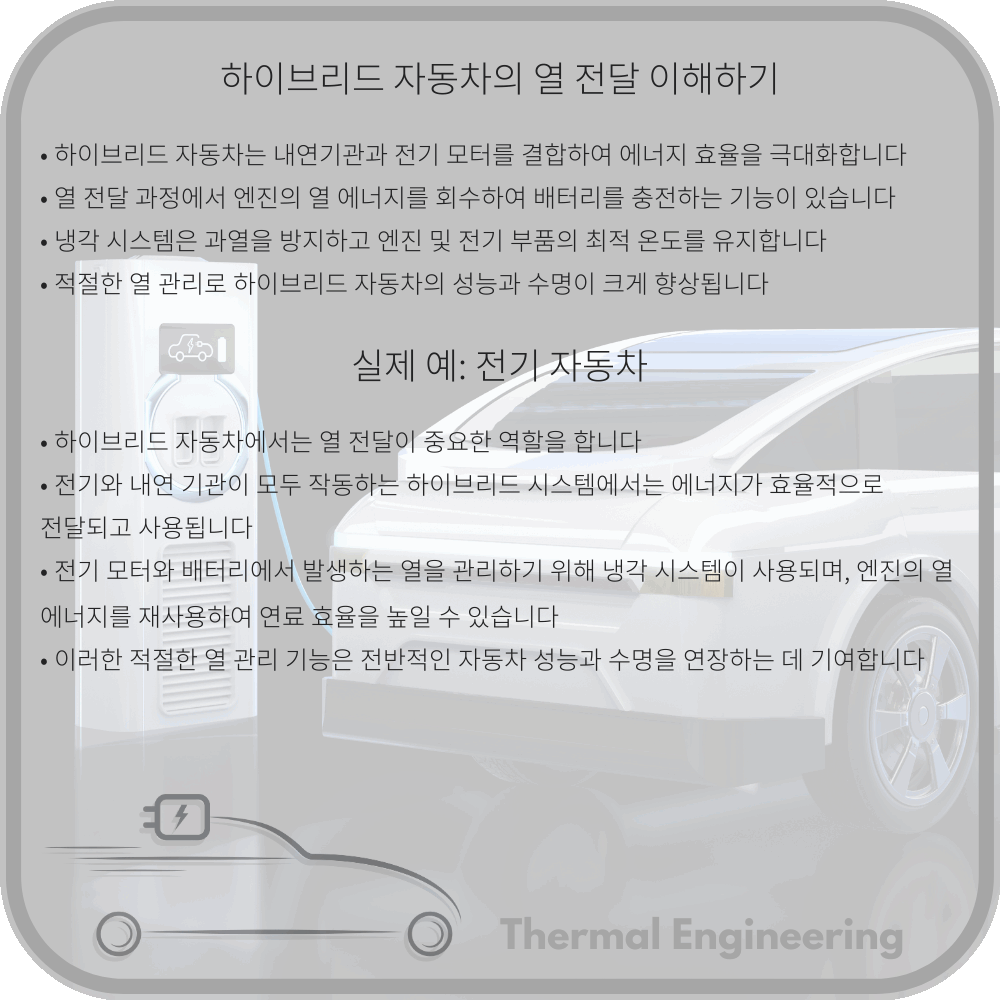 하이브리드 자동차의 열 전달 이해하기