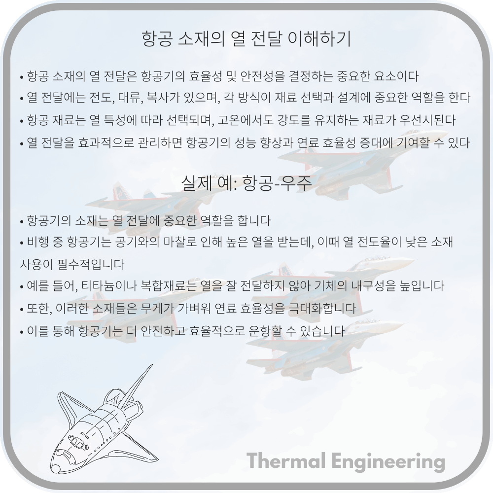항공 소재의 열 전달 이해하기