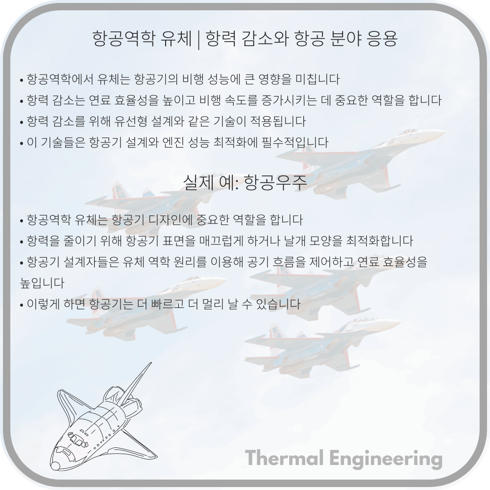 항공역학 유체 | 항력 감소와 항공 분야 응용