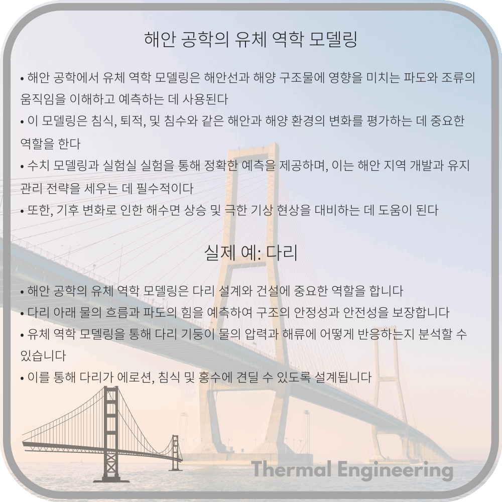 해안 공학의 유체 역학 모델링