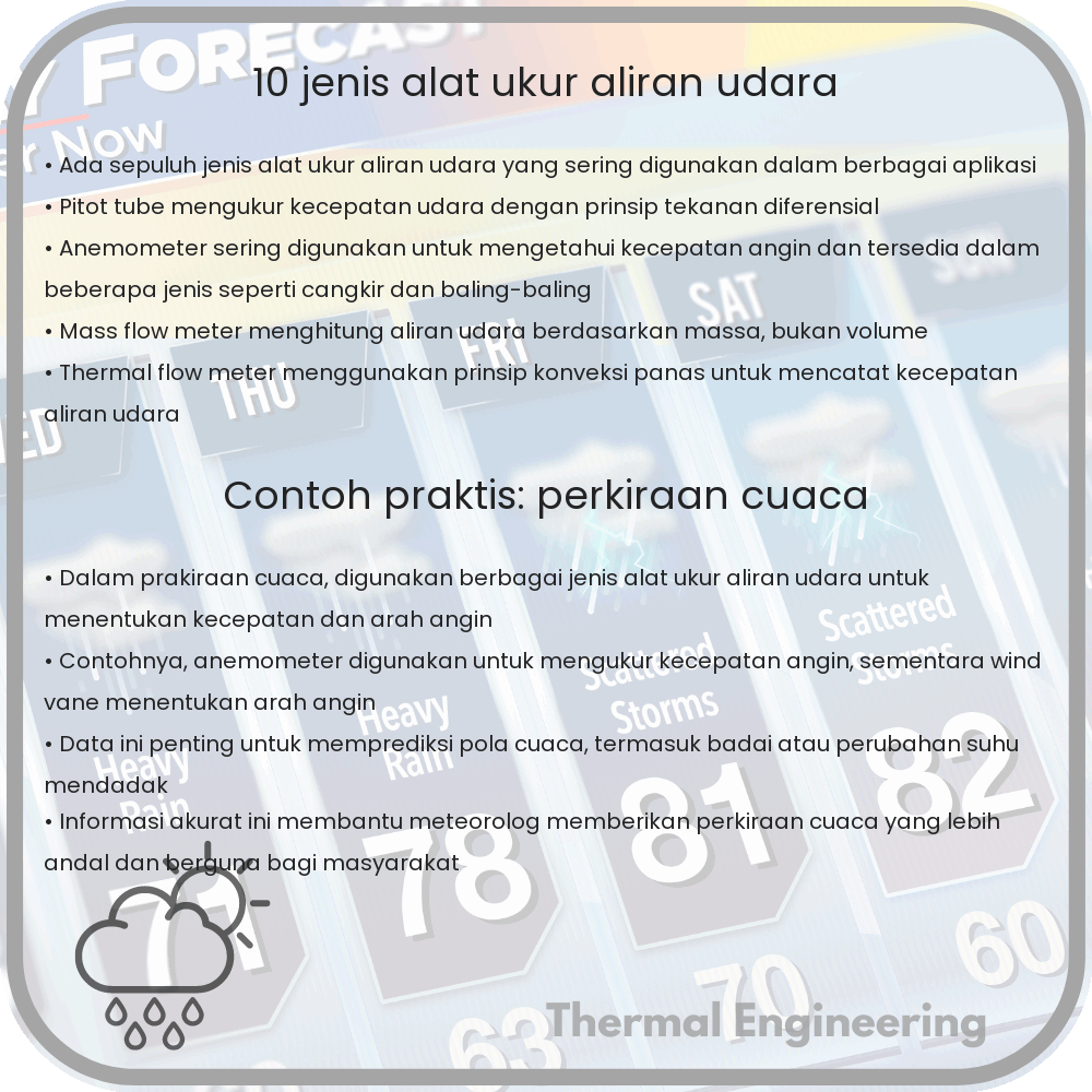 10 Jenis Alat Ukur Aliran Udara