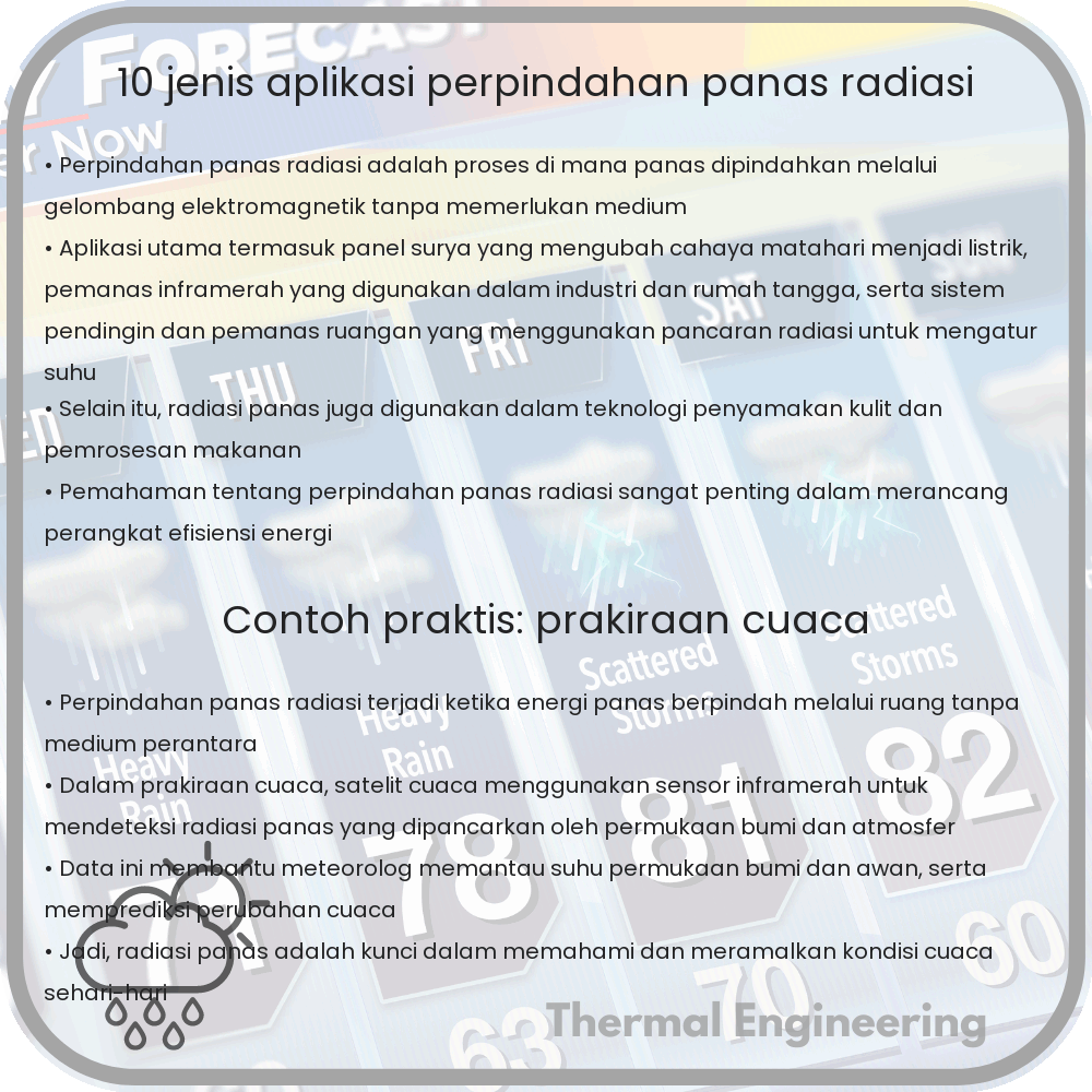 10 Jenis Aplikasi Perpindahan Panas Radiasi