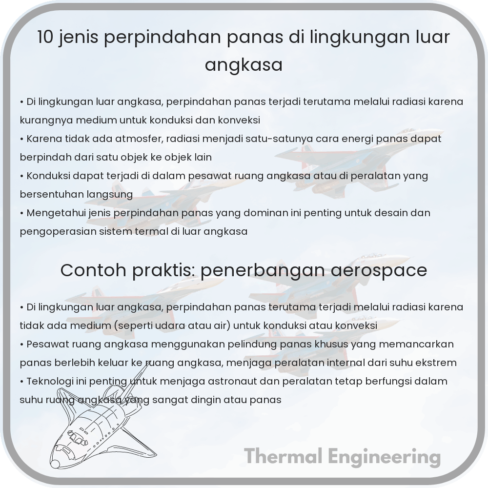 10 Jenis Perpindahan Panas di Lingkungan Luar Angkasa
