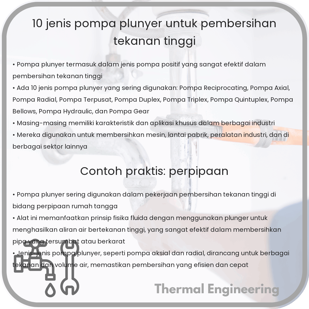 10 Jenis Pompa Plunyer untuk Pembersihan Tekanan Tinggi