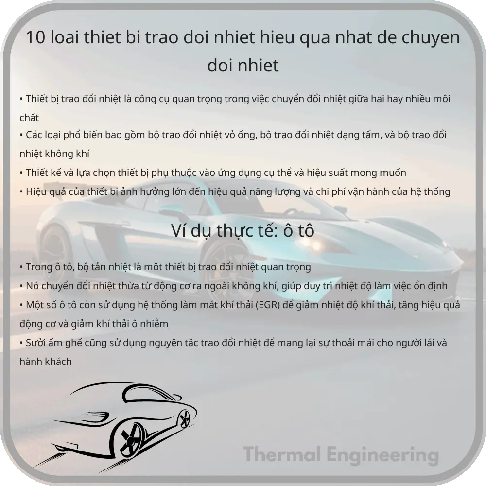 10 Loại Thiết Bị Trao Đổi Nhiệt Hiệu Quả Nhất để Chuyển Đổi Nhiệt