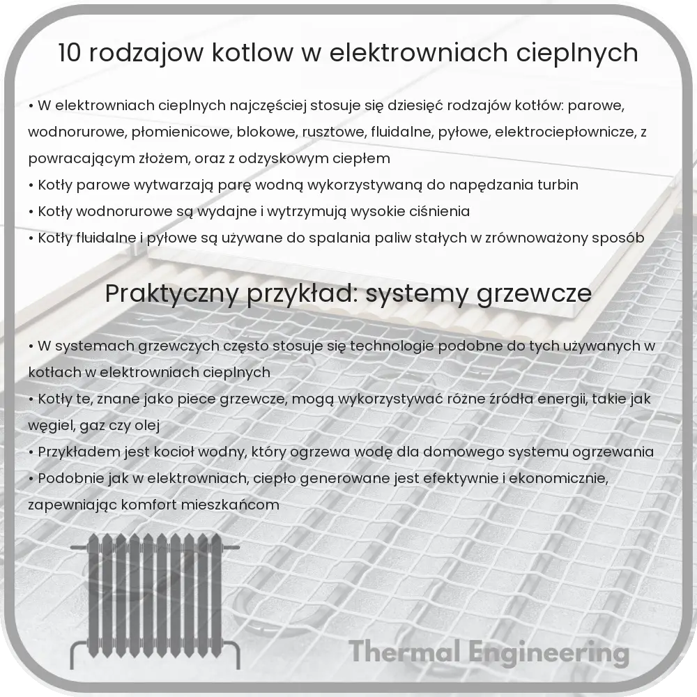 10 Rodzajów Kotłów w Elektrowniach Cieplnych
